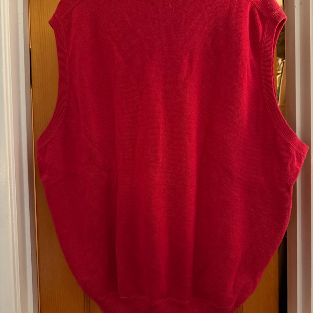 Ralph Lauren Red Cotton Sweater Vest - Picture 5 of 5
